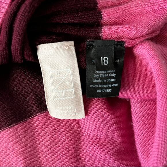 Tome Merino Wool Blend Colorblock sweater pink - 18 - Picture 13 of 14